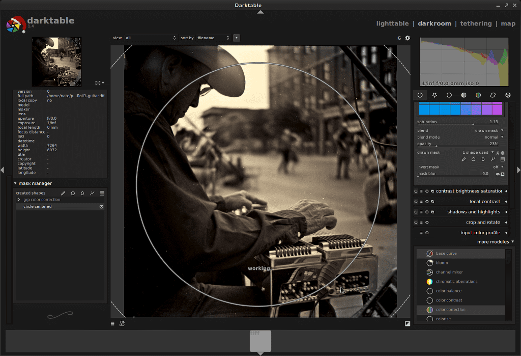 Darktable es una aplicación para la gestión y edición de fotografías Open  Source